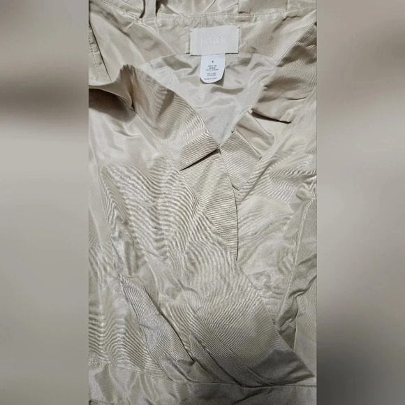 J. CREW Blakely Taffeta 100% Silk cream dress. Size 6 - Picture 5 of 7